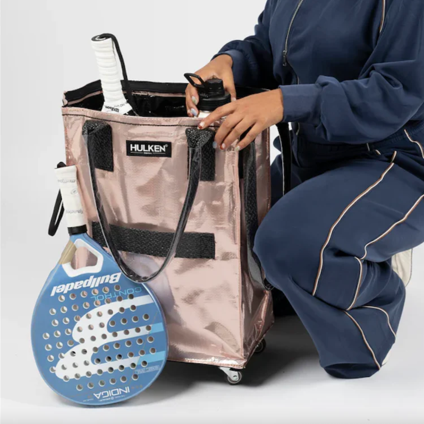 Rose Gold Tote Bag | Foldable Bag on Wheels | Hulken | Wish
