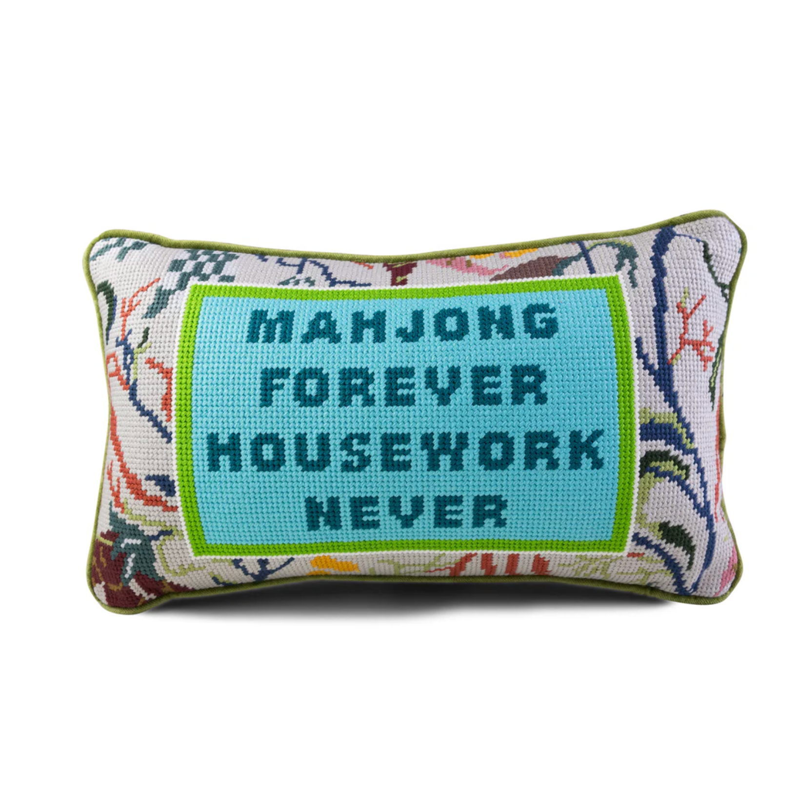 Furbish Studio Needlepoint Pillow, Mahjong - Thumbnail 5