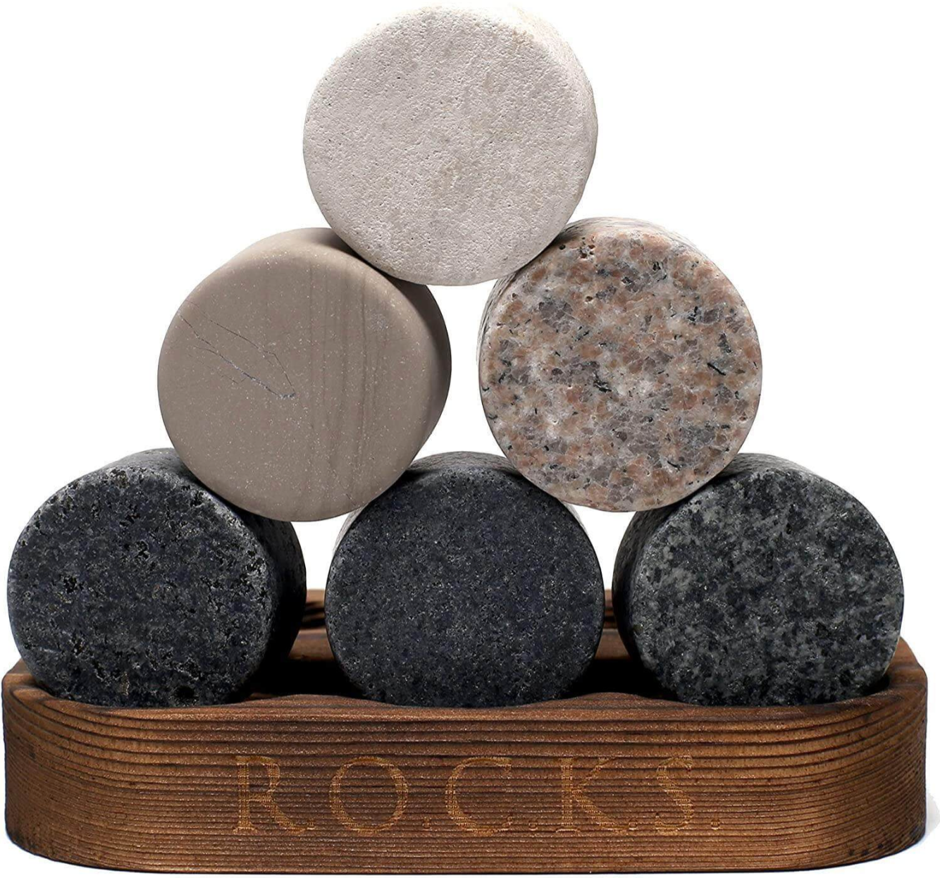 Set of 9 Grey Beverage Chilling Stones [Chill Rocks] Whiskey Stones